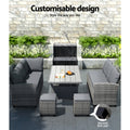 Gardeon Outdoor Dining Set 8 Seater Wicker Table Chairs