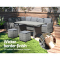Gardeon Outdoor Dining Set 8 Seater Wicker Table Chairs