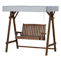 Gardeon 2 Seater Wooden Swing Chair Bench Canopy Charcoal
