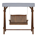 Gardeon 2 Seater Wooden Swing Chair Bench Canopy Charcoal
