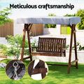 Gardeon 2 Seater Wooden Swing Chair Bench Canopy Charcoal