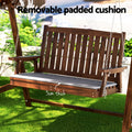 Gardeon 2 Seater Wooden Swing Chair Bench Canopy Charcoal