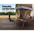 Gardeon 2 Seater Wooden Swing Chair Bench Canopy Charcoal