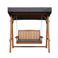 Gardeon 2 Seater Swing Chair Wooden Garden Bench Canopy Outdoor