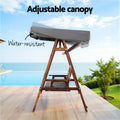 Gardeon 3 Seater Wooden Swing Chair Canopy Garden Bench Outdoor
