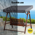 Gardeon 3 Seater Wooden Swing Chair Canopy Garden Bench Outdoor