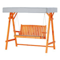 Gardeon 3 Seater Wooden Swing Chair Bench Canopy Cushion Teak
