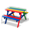 Keezi Kids Wooden Picnic Table Set Umbrella