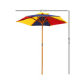 Keezi Kids Wooden Picnic Table Set Umbrella
