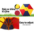 Keezi Kids Wooden Picnic Table Set Umbrella