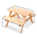 Keezi Kids Wooden Picnic Table Set Umbrella