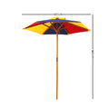 Keezi Kids Wooden Picnic Table Set Umbrella
