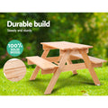 Keezi Kids Wooden Picnic Table Set Umbrella
