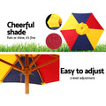 Keezi Kids Wooden Picnic Table Set Umbrella