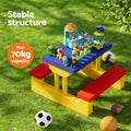 Keezi Kids Picnic Table Chairs Bench Umbrella Set Indoor Outdoor