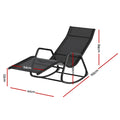 Gardeon Sun Lounge Rocking Chair Outdoor Lounger Patio Furniture