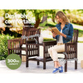 Gardeon Outdoor Wooden Loveseat Bench Garden Patio Furniture Charcoal