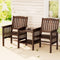 Gardeon Outdoor Wooden Loveseat Bench Garden Patio Furniture Charcoal