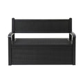 Gardeon Outdoor Storage Box Bench 254L Resin Armset Backrest Lockable Black