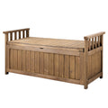 Gardeon Outdoor Storage Bench Box Wooden Brown Garden Patio Shed