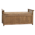 Gardeon Outdoor Storage Bench Box Wooden Brown Garden Patio Shed