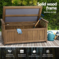 Gardeon Outdoor Storage Bench Box Wooden Brown Garden Patio Shed