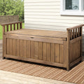 Gardeon Outdoor Storage Bench Box Wooden Brown Garden Patio Shed