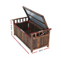 Gardeon Outdoor Storage Bench Box Wooden Charcoal Garden Shed