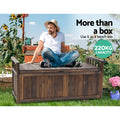 Gardeon Outdoor Storage Bench Box Wooden Charcoal Garden Shed
