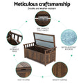 Gardeon Outdoor Storage Bench Box Wooden Charcoal Garden Shed