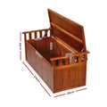 Gardeon Outdoor Storage Bench 129cm Wooden Garden Toy Chest XL