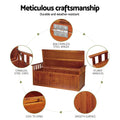Gardeon Outdoor Storage Bench 129cm Wooden Garden Toy Chest XL