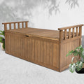 Gardeon Outdoor Storage Bench 129cm Wooden Garden Toy Chest XL