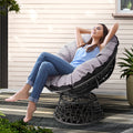 Gardeon Wicker Papasan Chair Black Outdoor Patio Furniture