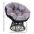 Gardeon Wicker Papasan Chair Black Outdoor Patio Furniture