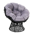 Gardeon Wicker Papasan Chair Black Outdoor Patio Furniture
