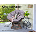 Gardeon Papasan Chair Wicker Brown Outdoor Patio Garden Furniture