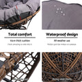 Gardeon Papasan Chair Wicker Brown Outdoor Patio Garden Furniture