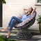 Gardeon Papasan Chair Wicker Grey Outdoor Patio Garden Furniture