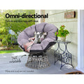Gardeon Papasan Chair Wicker Grey Outdoor Patio Garden Furniture