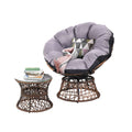 Gardeon Papasan Chair Wicker Lounge Setting Brown Garden Furniture