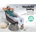 Gardeon Outdoor Papasan Chair Lounge Wicker Table Garden Furniture Grey