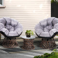 Gardeon Outdoor Lounge Setting Furniture Papasan Chair Table Patio Wicker Sofa