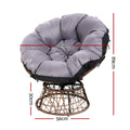 Gardeon Outdoor Lounge Setting Furniture Papasan Chair Table Patio Wicker Sofa