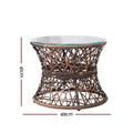 Gardeon Outdoor Lounge Setting Furniture Papasan Chair Table Patio Wicker Sofa