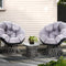 Gardeon Wicker Papasan Chair Lounge Setting Grey Outdoor Patio Furniture