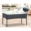Gardeon 4 Seater Wicker Outdoor Sofa Set Dark Grey Furniture