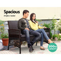 Gardeon 4PC Outdoor Wicker Sofa Set Black Garden Furniture