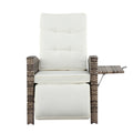 Gardeon Wicker Sun Lounge Recliner Chair Brown Adjustable Patio