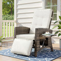 Gardeon Wicker Sun Lounge Recliner Chair Brown Adjustable Patio